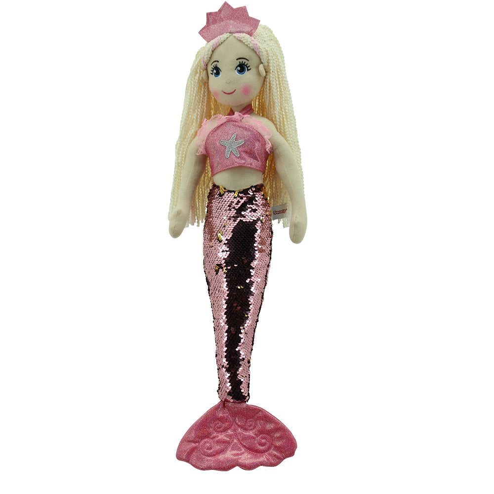 Sweety Toys 11889 peluche poupée douce sirène peluche princesse 70 cm rose