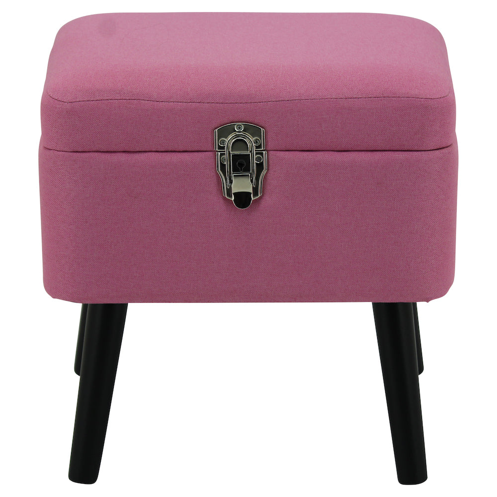 Sweety Toys 12015 Hocker Truhe rosa pink im Kofferdesign mit Staufach