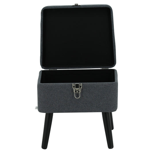 Sweety Toys 12022 Hocker Truhe grau im Kofferdesign mit Stauraum