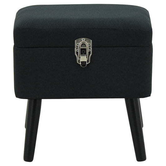 Sweety Toys 12039 Hocker Truhe schwarz  im Kofferdesign mit Staufach