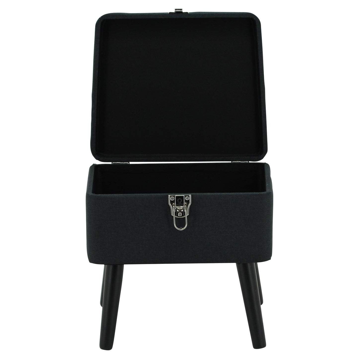 Sweety Toys 12039 Hocker Truhe schwarz im Kofferdesign mit Staufach