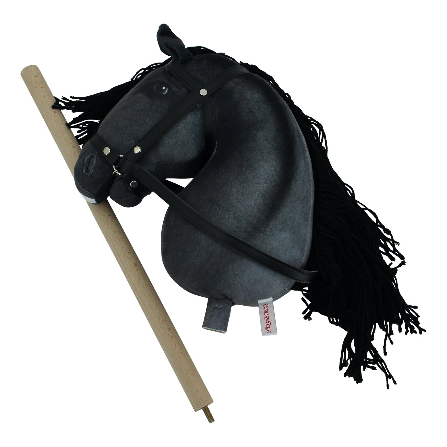 Haasenstrauch Sweety Toys Hobbyhorse Steckenpferd schwarz geeignet für Hobbyhorsing & Transportbeutel Turnbeutel