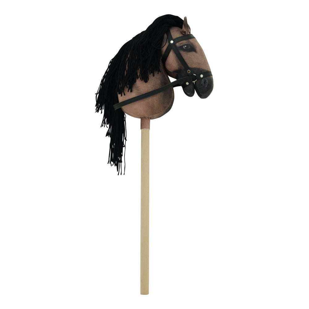 Haasenstrauch Sweety Toys Hobbyhorse-2er Set Steckenpferd in dunkelbraun geeignet für Hobbyhorsing & Transportbeutel