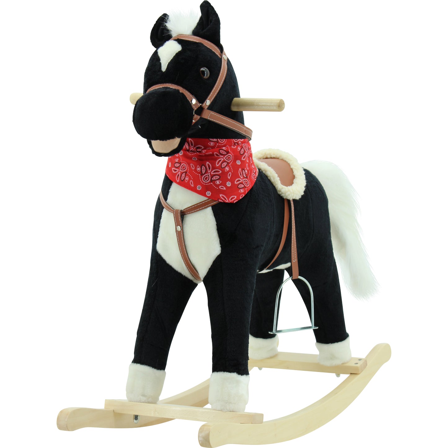 Sweety Toys 6250 Blacky hobbelpaard beweegbare mond en staart - 2 geluiden