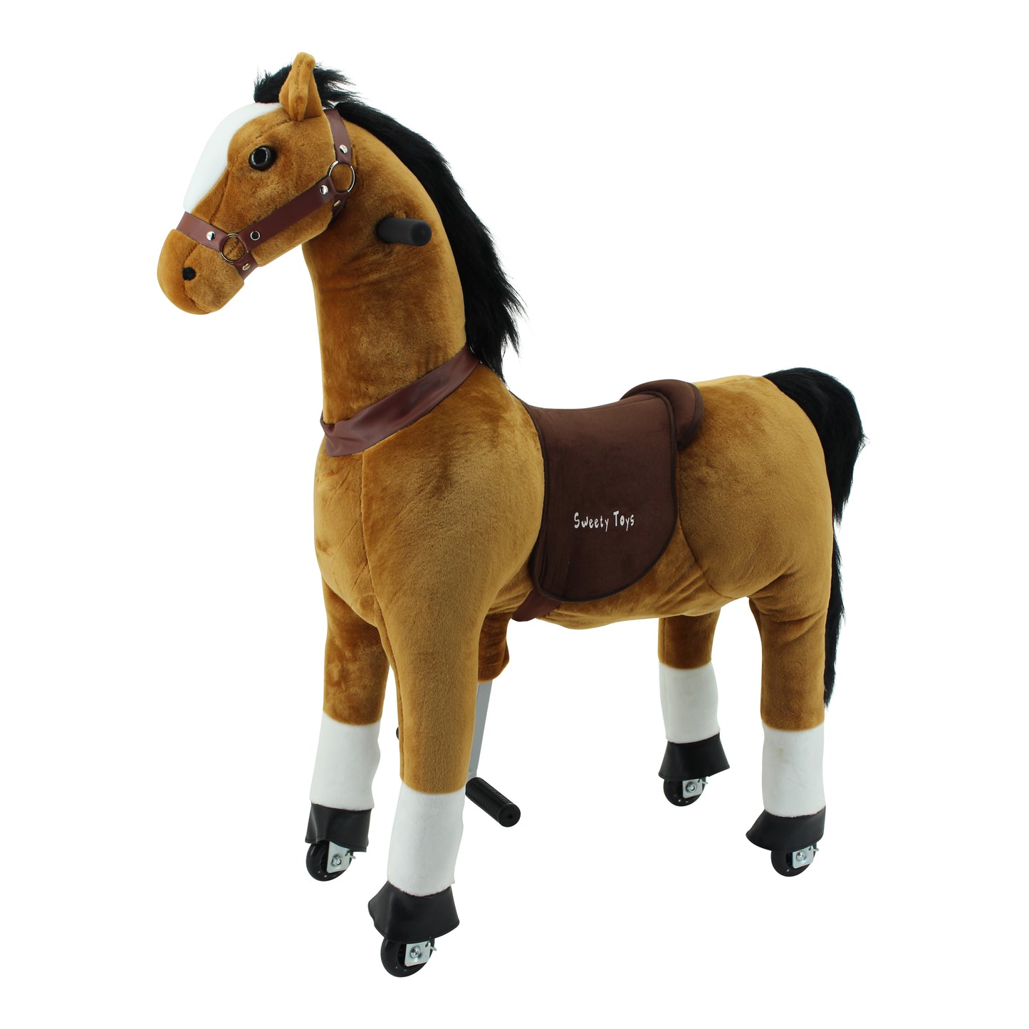 Sweety Toys 7363 BROWNIE horse riding animal on wheels for 4 to 9 years -RIDING ANIMAL