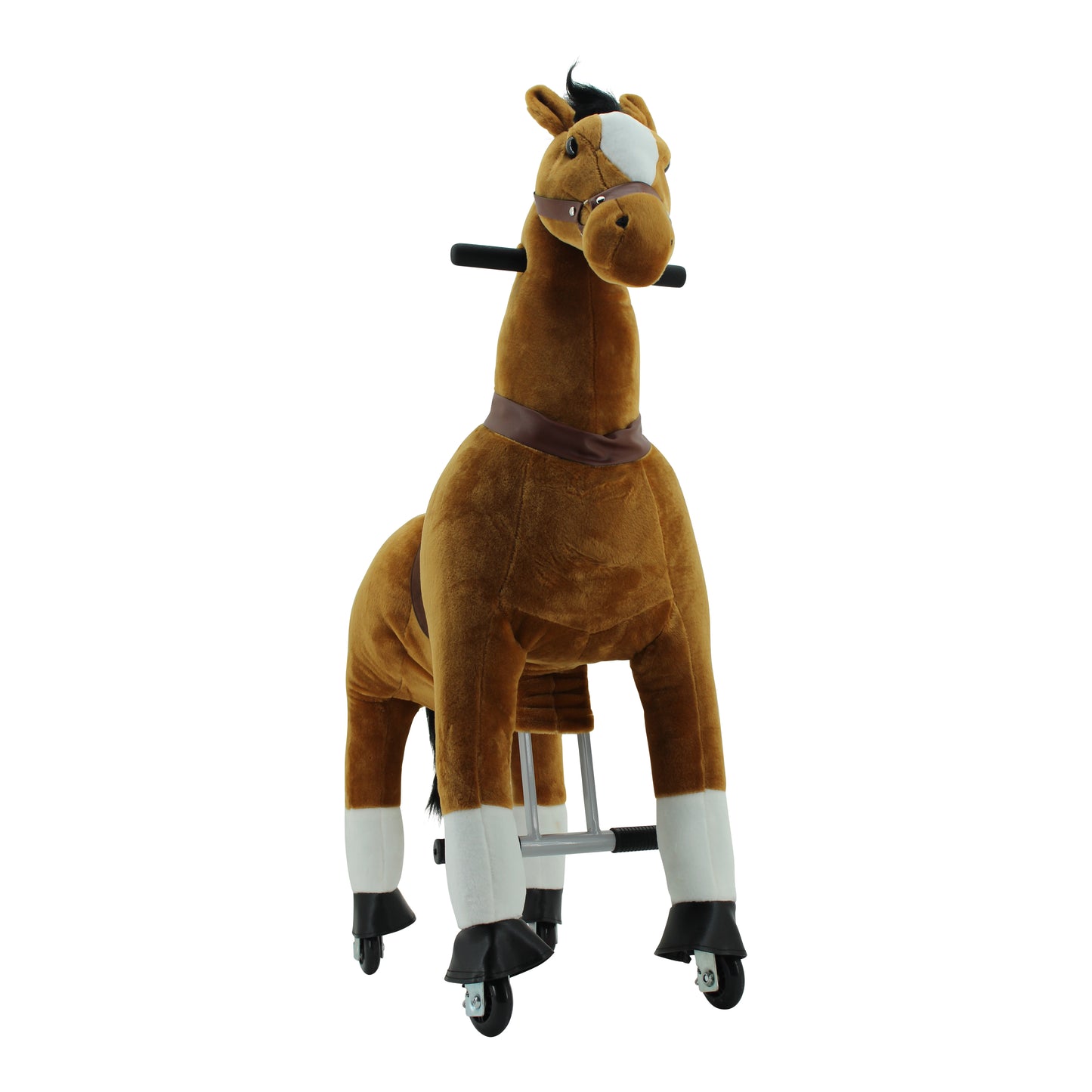 Sweety Toys 7363 Reittier Pferd BROWNIE auf Rollen für 4 bis 9 Jahre -RIDING ANIMAL