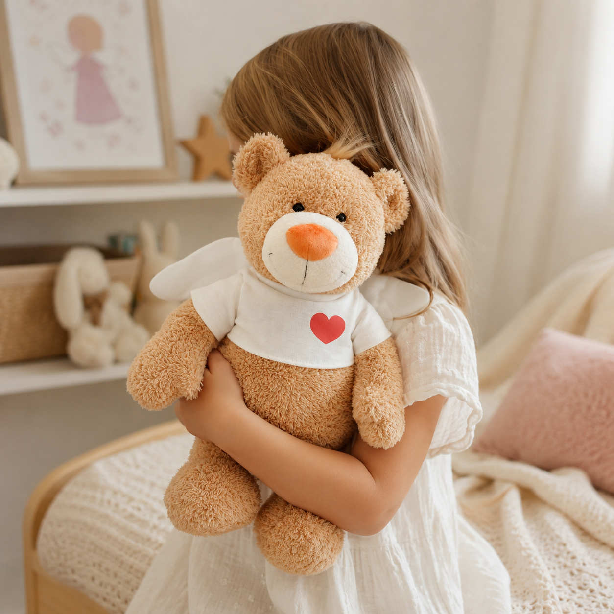 Sweety Toys krammebjørn skytsengel Angelo plysbjørn Bamse - flere størrelser tilgængelig