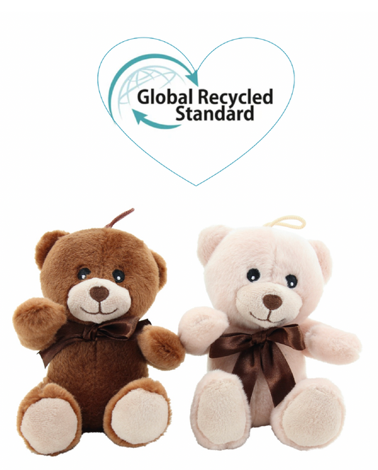 Sweety Toys 14729 Teddybär 2er Set aus recyceltem Material- Plüschtiere zum Kuscheln aus recycelten Plastikflaschen