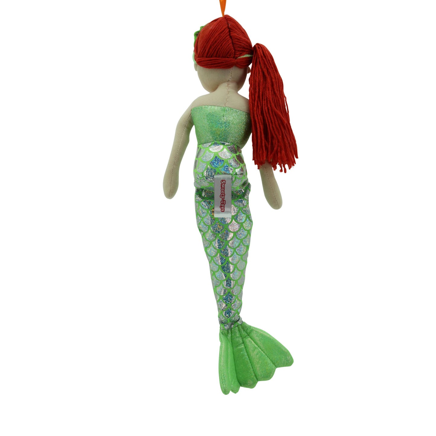 Sweety Toys 13371 knuffelpop softpop zeemeermin knuffel prinses 45 cm groen