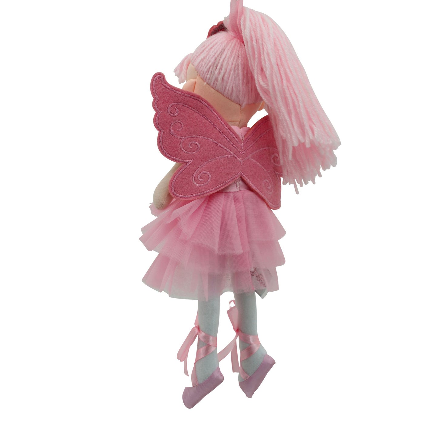Sweety Toys 13272 bambola di peluche morbida bambola ballerina fata peluche principessa 30 cm rosa con corona