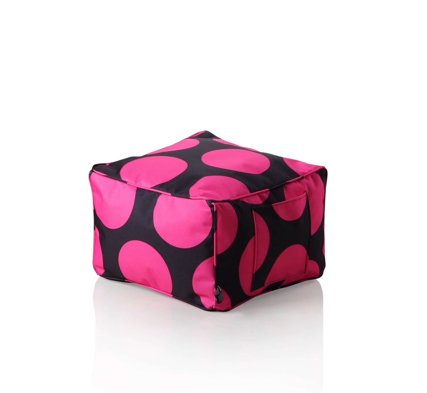 sweety toys 11674 hocker fusshocker schwarz mit pinken punkten- indoor/outdoor-waterproof