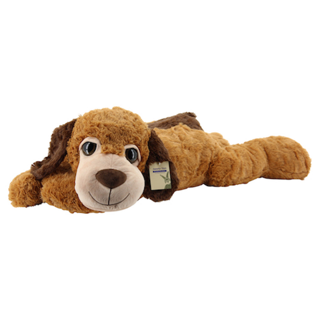 Sweety Toys 10196 Dog BENJI Plush Dog Cuddly Dog Lying XXL Cuddly Toy Giant Teddy BROWN 100 cm