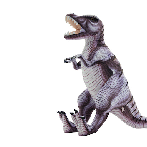 sweety toys 10943 xxl plüsch kuscheltier dinosaurier 128 cm grau-lila tyrannosaurus