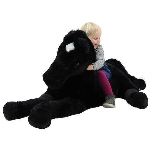 sweety toys 10998 xxl kuscheltier pferd plüschpferd liegend blacky 160 cm