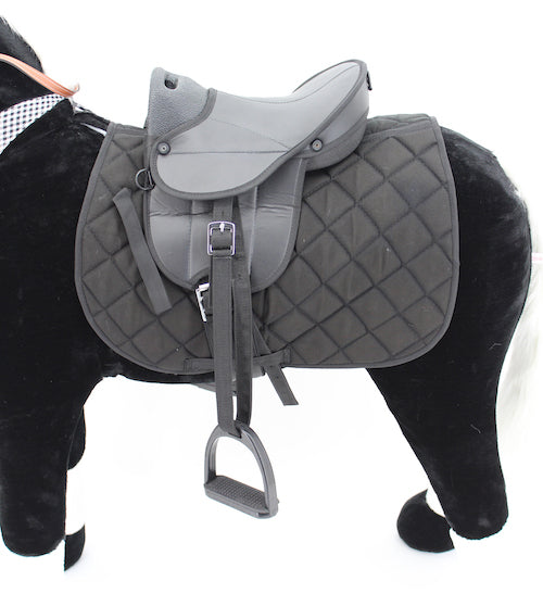sweety toys 11070/11124 stehpferd giant reitpferd "black giant" größe ca.125 cm bis 100 kg, schwarz mit weisser mähne und schweif, mit sattel