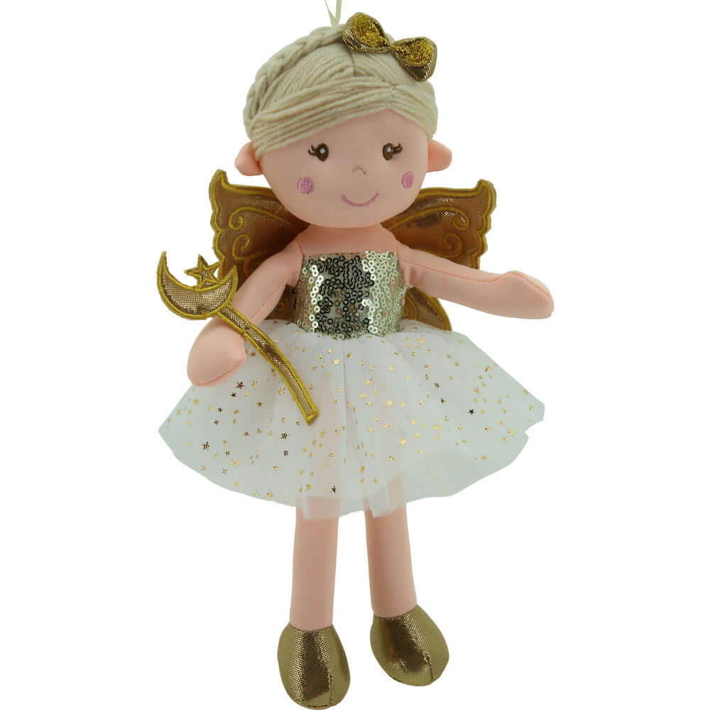 sweety toys 11742 stoffpuppe fee plüschtier puppe prinzessin 30 cm gold