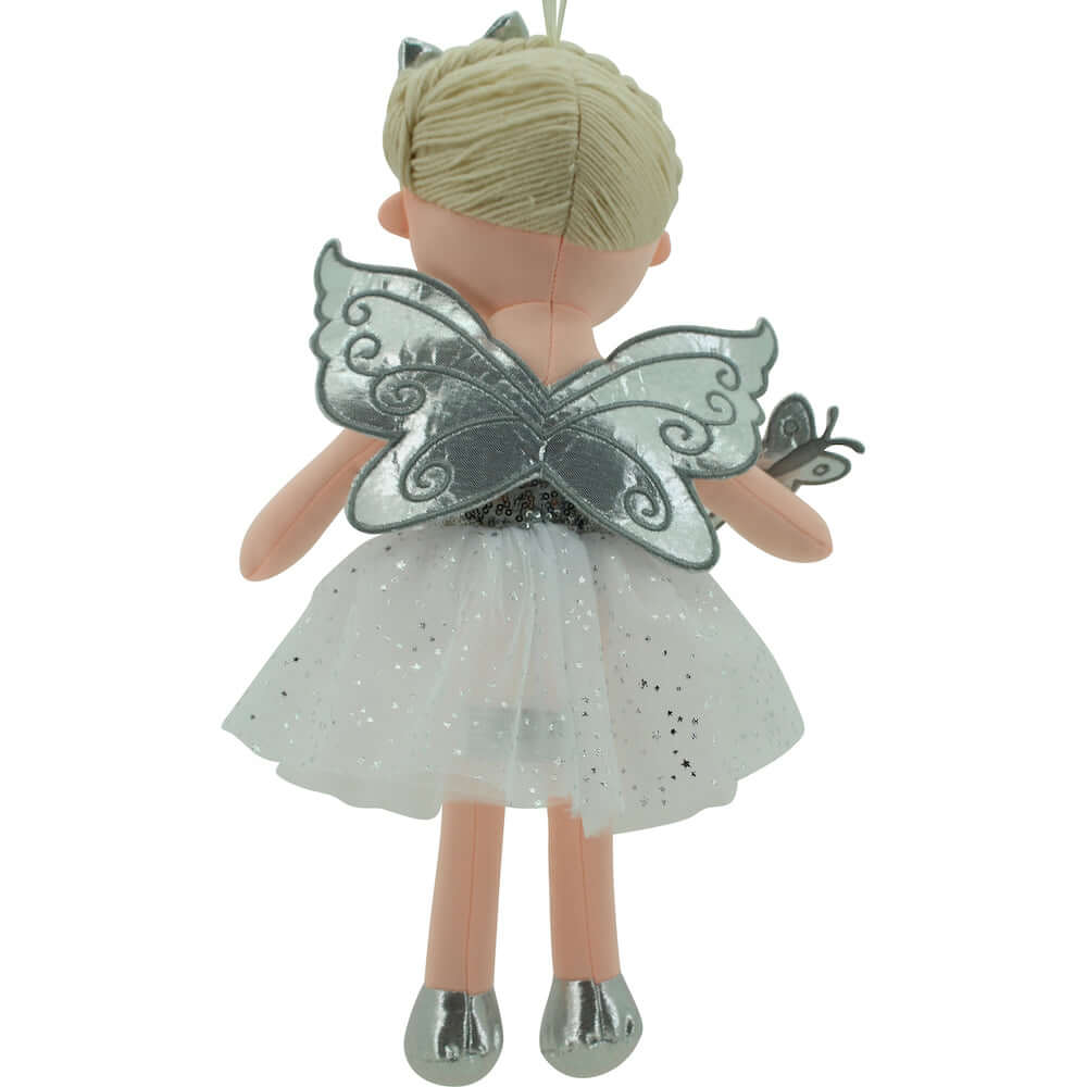 sweety toys 11797 stoffpuppe fee plüschtier prinzessin 45 cm silber