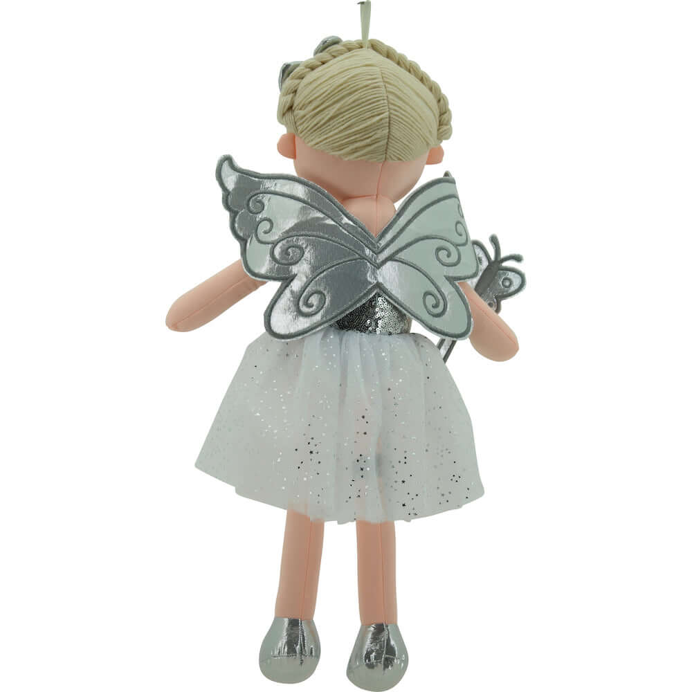 sweety toys 11827 stoffpuppe fee plüschtier prinzessin 60 cm silber