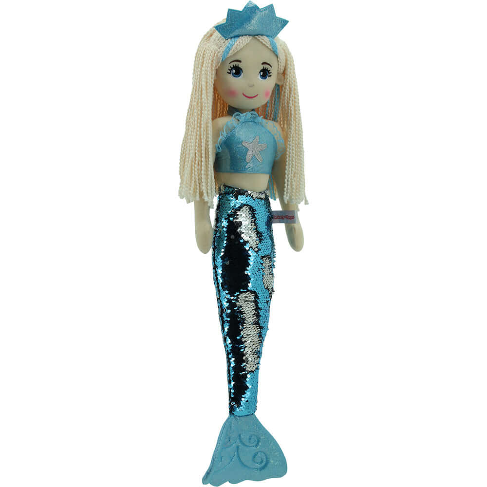 sweety toys 11896 stoffpuppe softpuppe meerjungfrau plüschtier prinzessin 70 cm türkis
