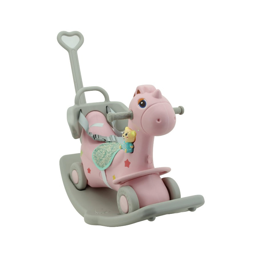 sweety toys 12688 rutscher einhorn wippe lauflernrad pegasus 3 in 1 spielzeug rosa