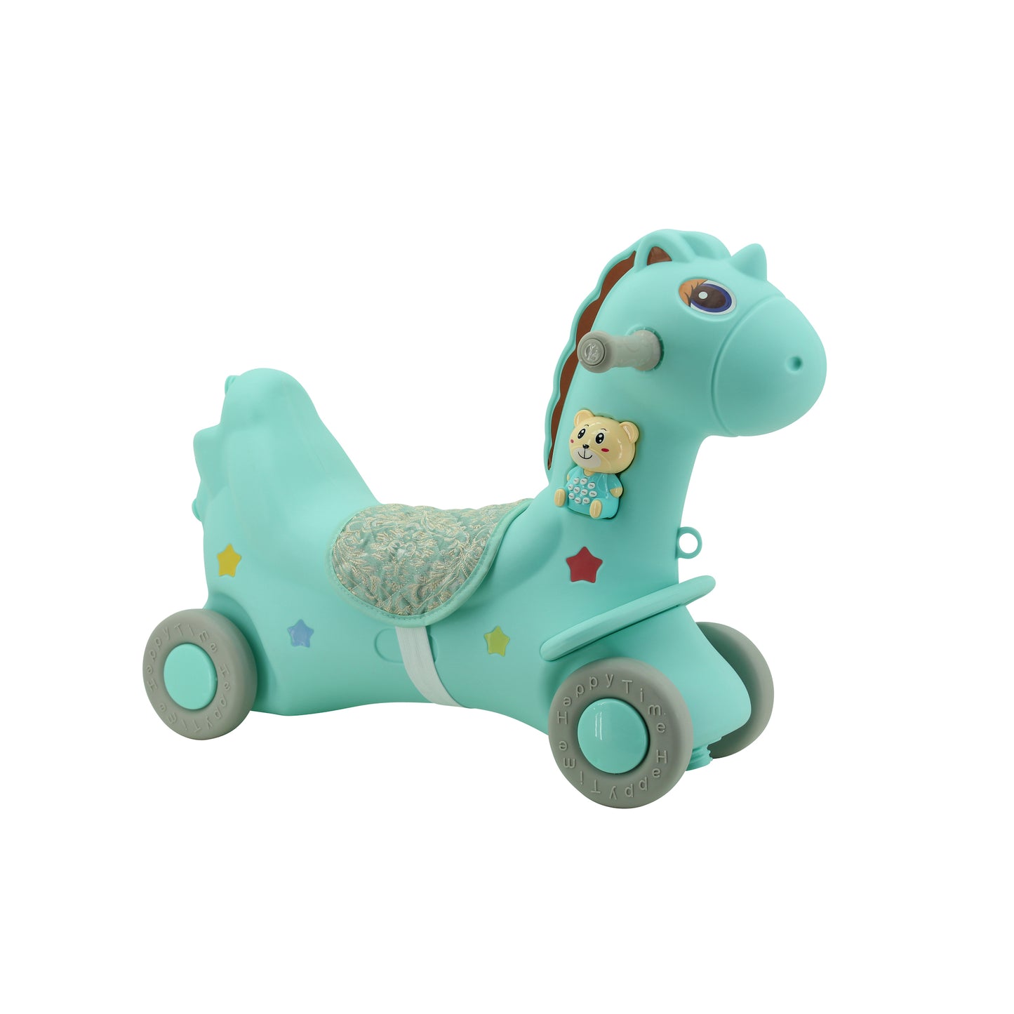 sweety toys 12695 rutscher einhorn wippe lauflernrad pegasus 3 in 1 spielzeug türkis