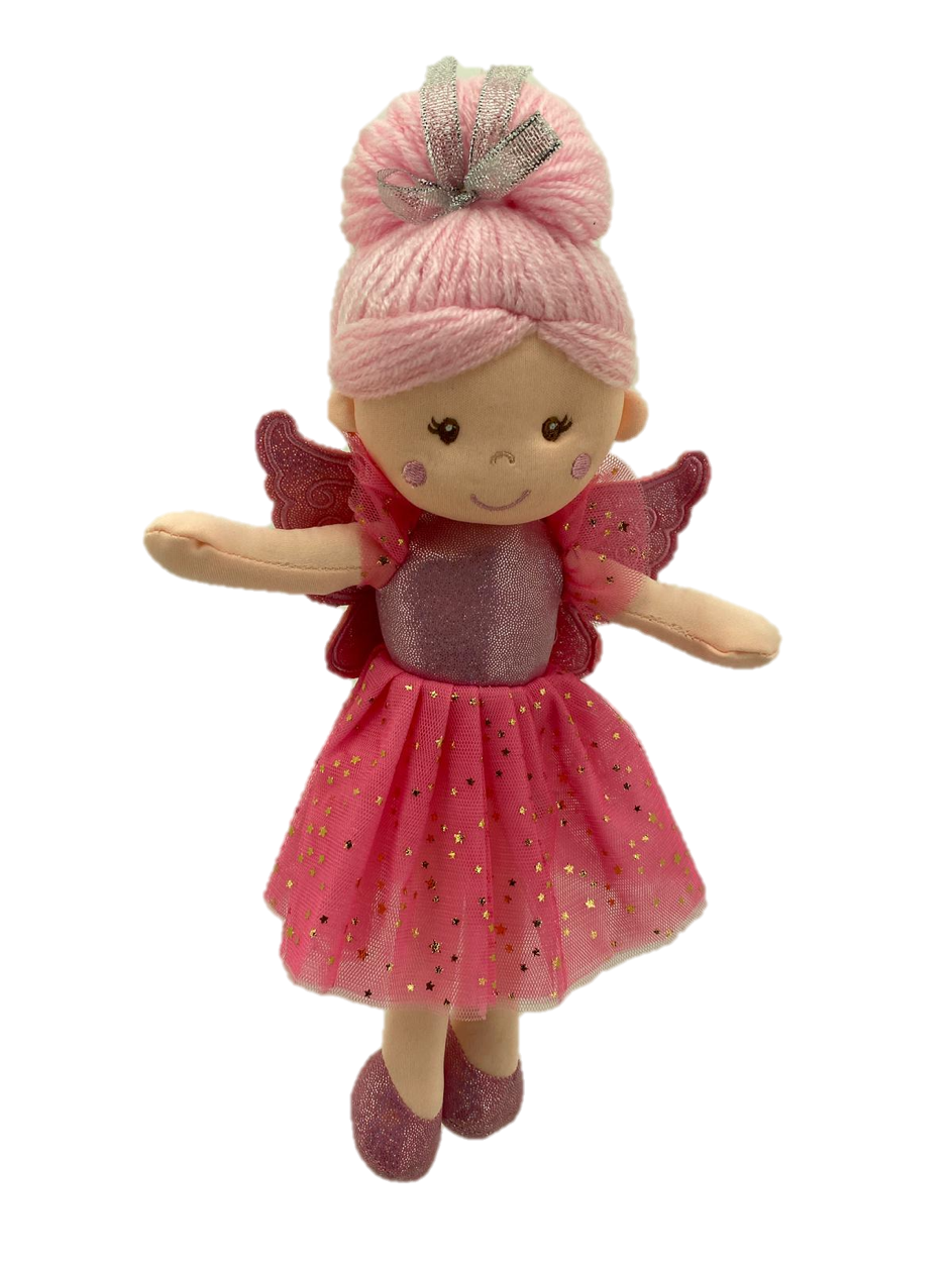 sweety toys geschenkset 13241 stoffpuppe softpuppe fee 30 cm rosa mit geschenkdose, weihnachtsgeschenkdose
