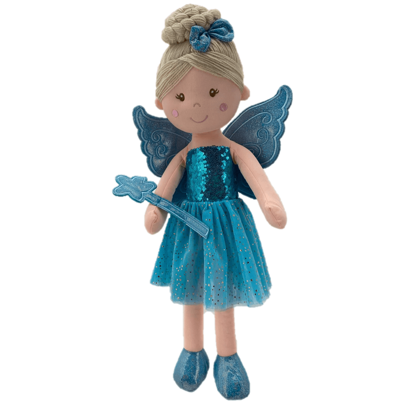 sweety toys 13265 stoffpuppe softpuppe fee plüschtier prinzessin 60 cm blau