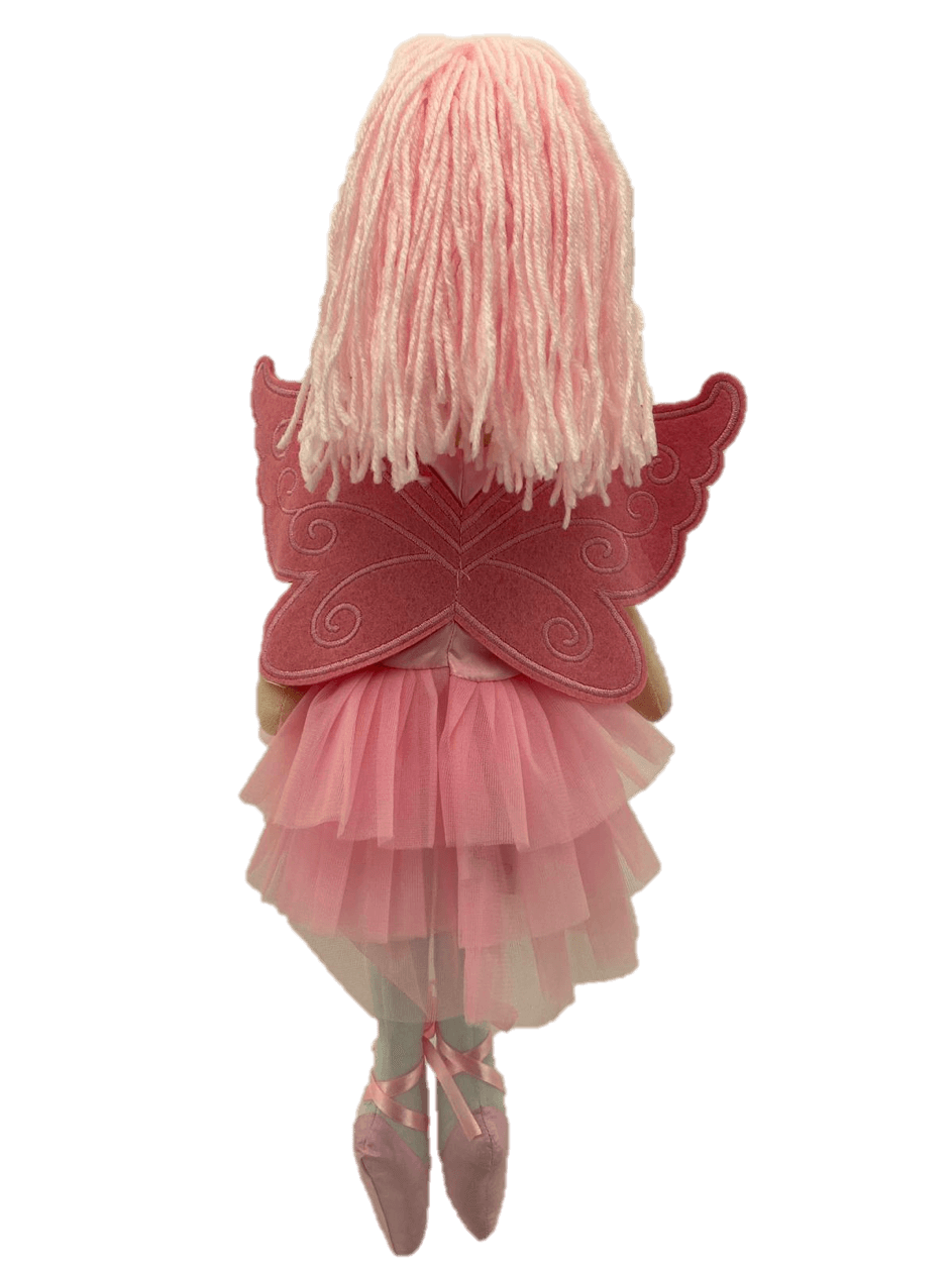 sweety toys 13289 stoffpuppe softpuppe ballerina fee plüschtier prinzessin 50 cm rosa mit krone