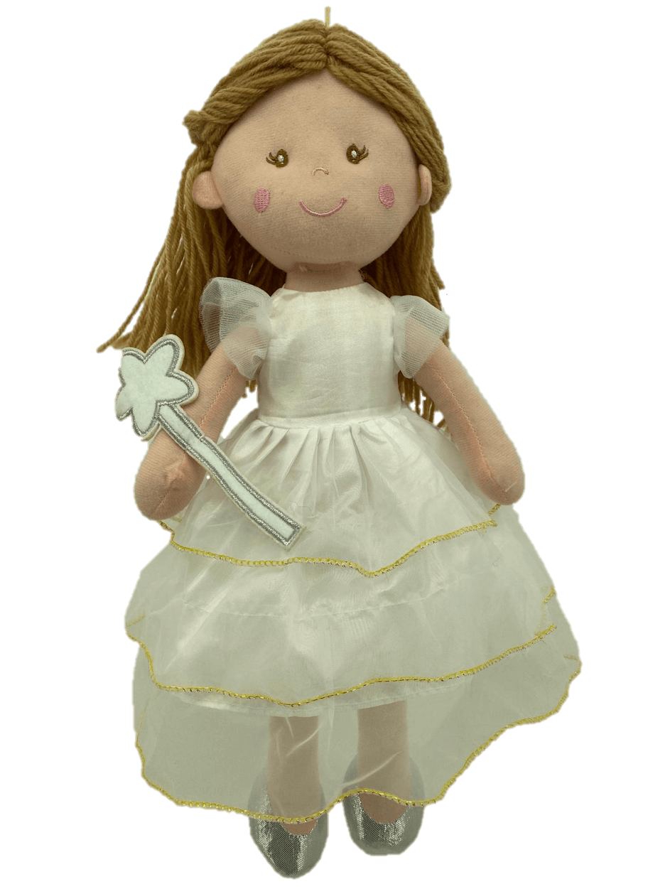 sweety toys 13326 stoffpuppe softpuppe ballerina fee plüschtier prinzessin 40 cm weiss