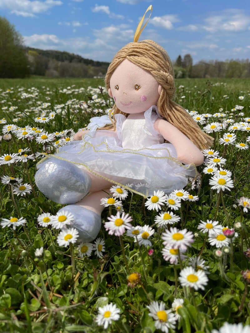 sweety toys 13326 stoffpuppe softpuppe ballerina fee plüschtier prinzessin 40 cm weiss