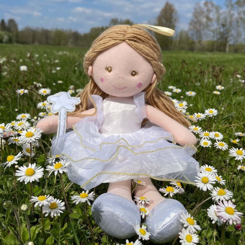 sweety toys 13326 stoffpuppe softpuppe ballerina fee plüschtier prinzessin 40 cm weiss