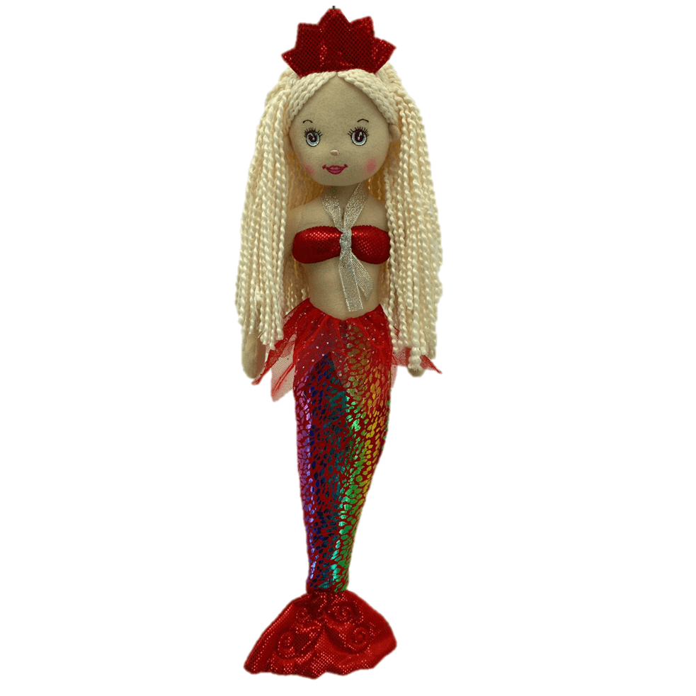 sweety toys 13357 stoffpuppe softpuppe meerjungfrau plüschtier prinzessin 45 cm rot