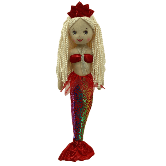 sweety toys 13357 stoffpuppe softpuppe meerjungfrau plüschtier prinzessin 45 cm rot