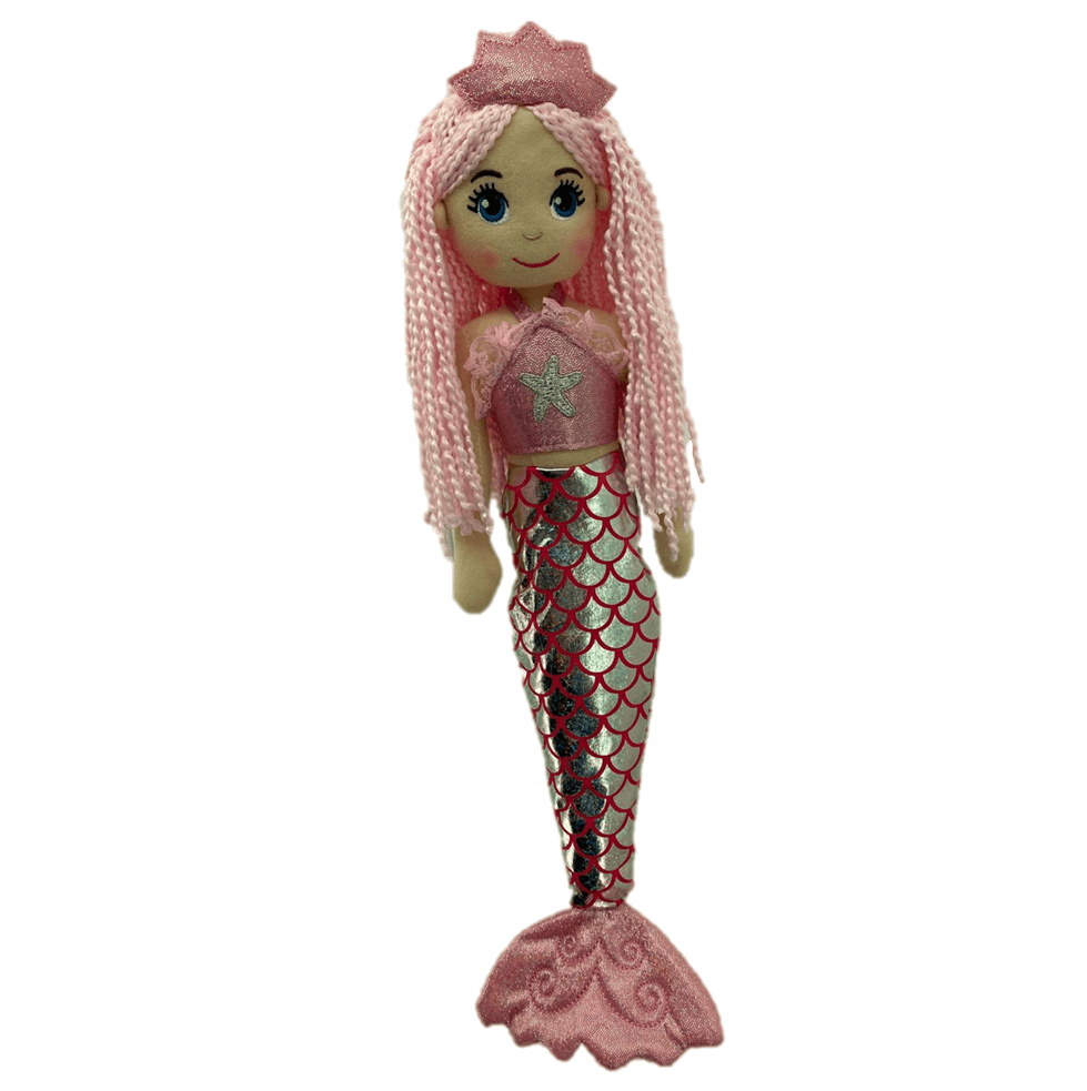 sweety toys 13364 stoffpuppe softpuppe meerjungfrau plüschtier prinzessin 45 cm pink