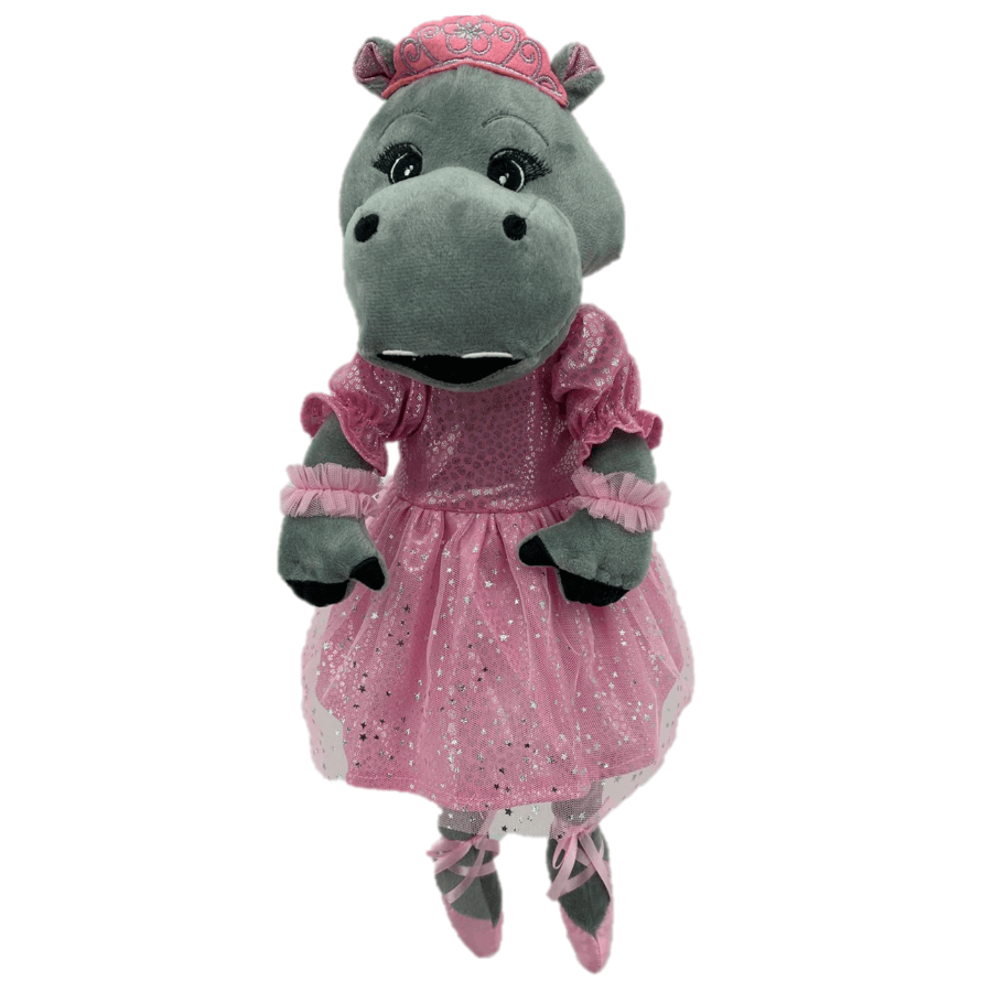 sweety toys 13418 hippo nilpferd stoffpuppe softpuppe ballerina fee plüschtier kuscheltier prinzessin 50 cm mit krone