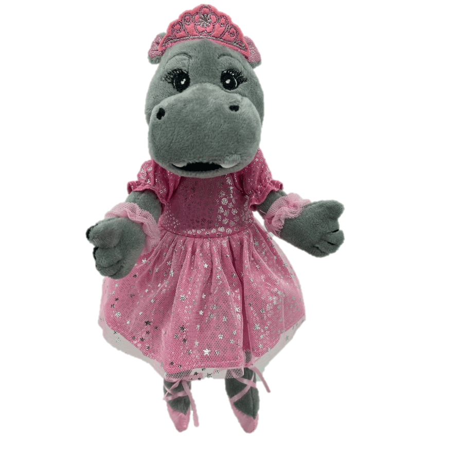 sweety toys 13425 hippo nilpferd stoffpuppe softpuppe ballerina fee plüschtier kuscheltier prinzessin 30 cm mit krone