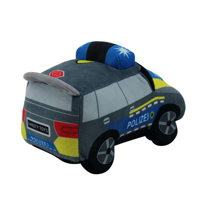 sweety toys 13784 polizeiauto plüsch auto plüschtier kuscheltier police polizeiwagen