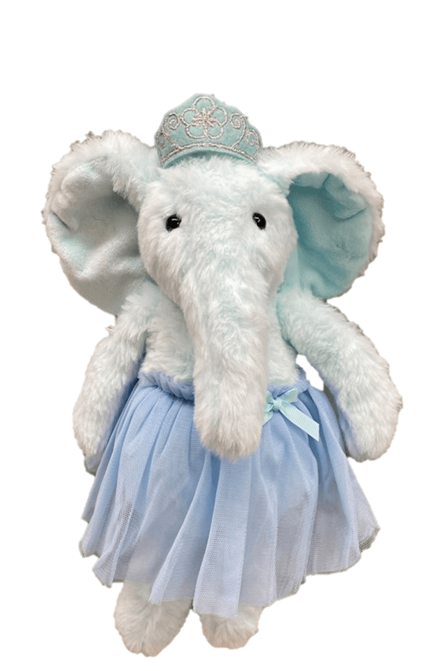 sweety toys 13920 elefant stoffpuppe softpuppe ballerina fee plüschtier plüsch kuscheltier prinzessin 30 cm mit krone