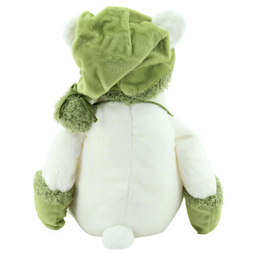 sweety toys 3037 eisbär teddybär 50 cm mit grüner mütze und handschuhen