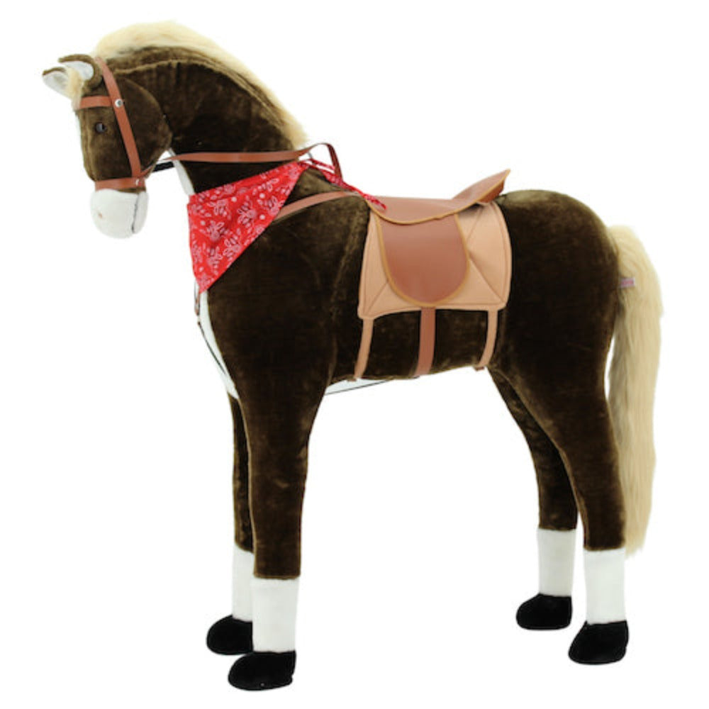 Sweety Toys 3501 GIANT XXL giant horse plush standing horse MY FAVORITE 115cm brown with a light mane