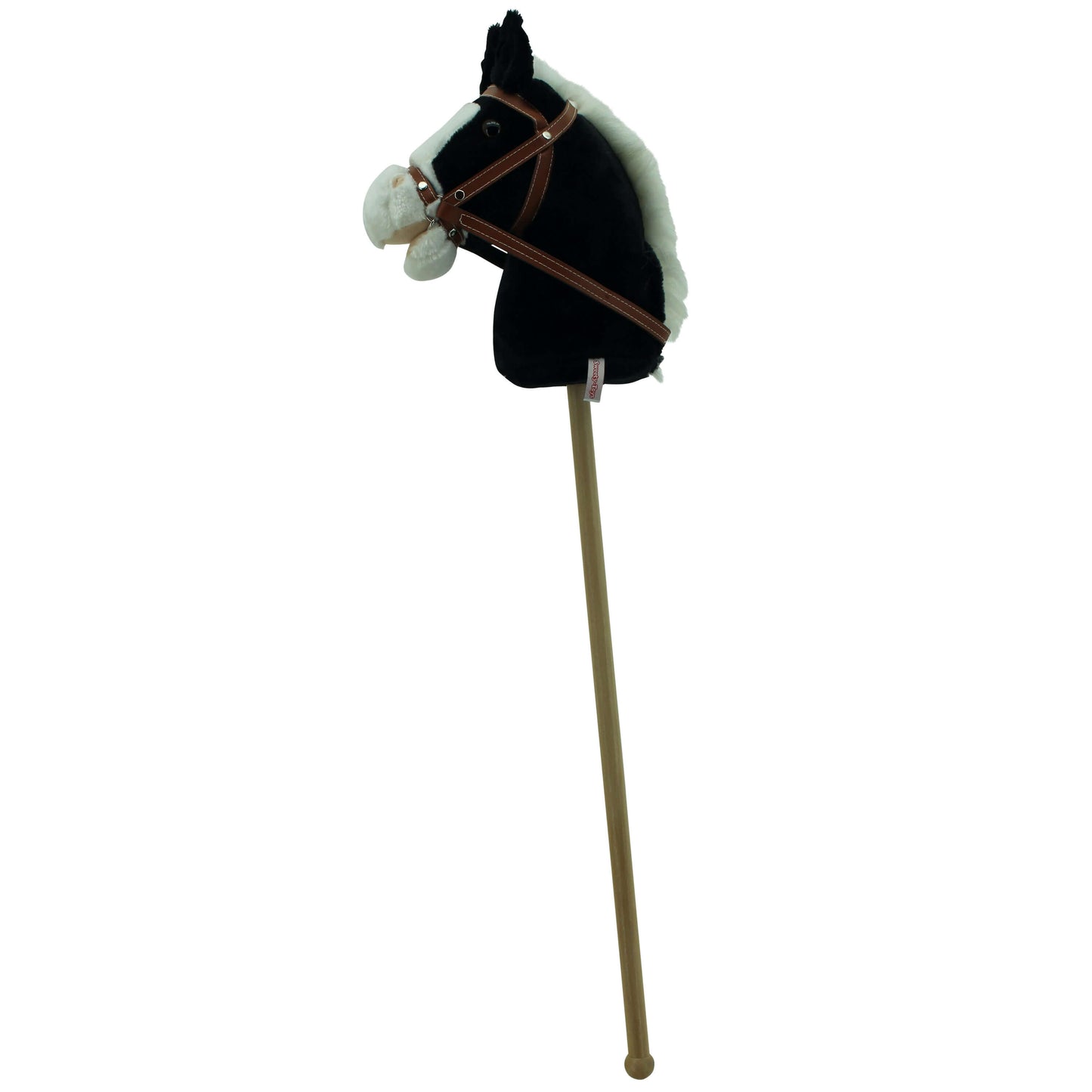 sweety toys 3723 steckenpferd schwarz inkl. soundfunktion ohne rollen & ohne haltegriffe - geeignet für hobby horsing turniere