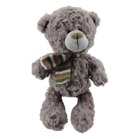sweety toys 3815 teddybär plüsch  kuschelbär teddy bär 29 cm braun ,mit schal kuschelweich