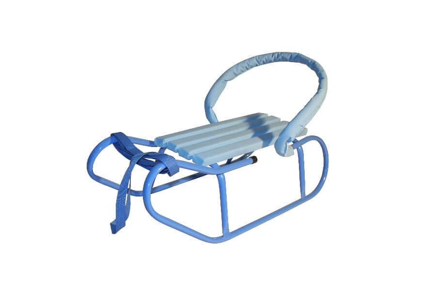 sweety toys 14194 schlitten für kleinkinder und babys 75 cm mit rückenlehne in blau