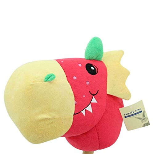 sweety toys 7035 steckenpferd dinosaurier - rot