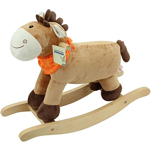 sweety toys 3709 schaukelpferd schaukelstuhl cutie pony fohlen mit orangenem halstuch