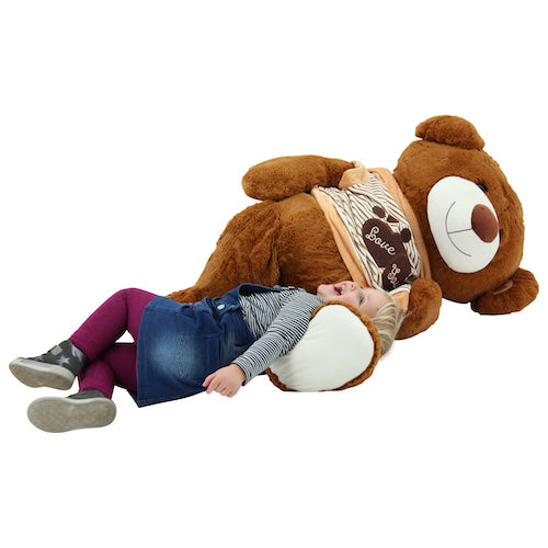 sweety toys 5383 kuschelbär riesen teddybär mit kapuzen 120 cm - teddy in braun mit pullover