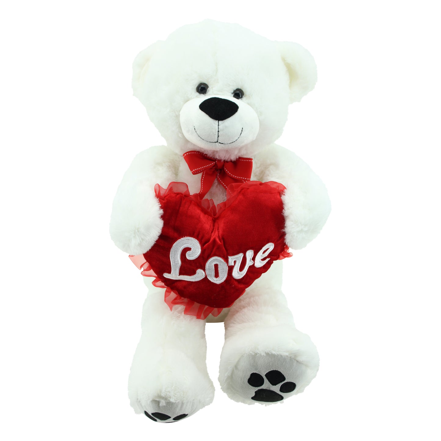 sweety-toys 5710 xxl riesen teddy valentine teddybär 80cm weiss mit herz love supersüss