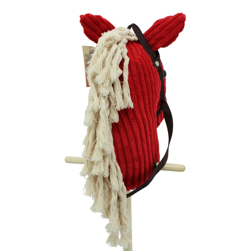 sweety-toys 6755 " red sugar " cord cotton steckenpferd mit funktion gewieher und galoppgeräusch