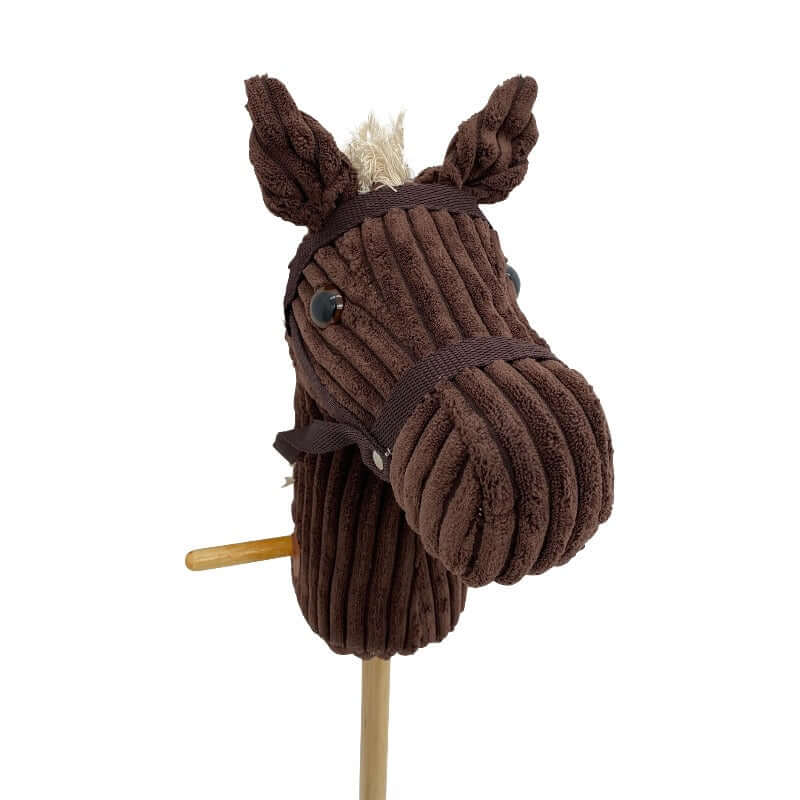 sweety-toys 6762 "brown sugar" cord cotton steckenpferd mit funktion gewieher und galoppgeräusch