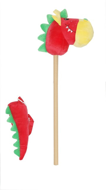 sweety toys 7035 steckenpferd dinosaurier - rot
